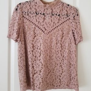 WAYF Greyson cap sleeve lace blouse
